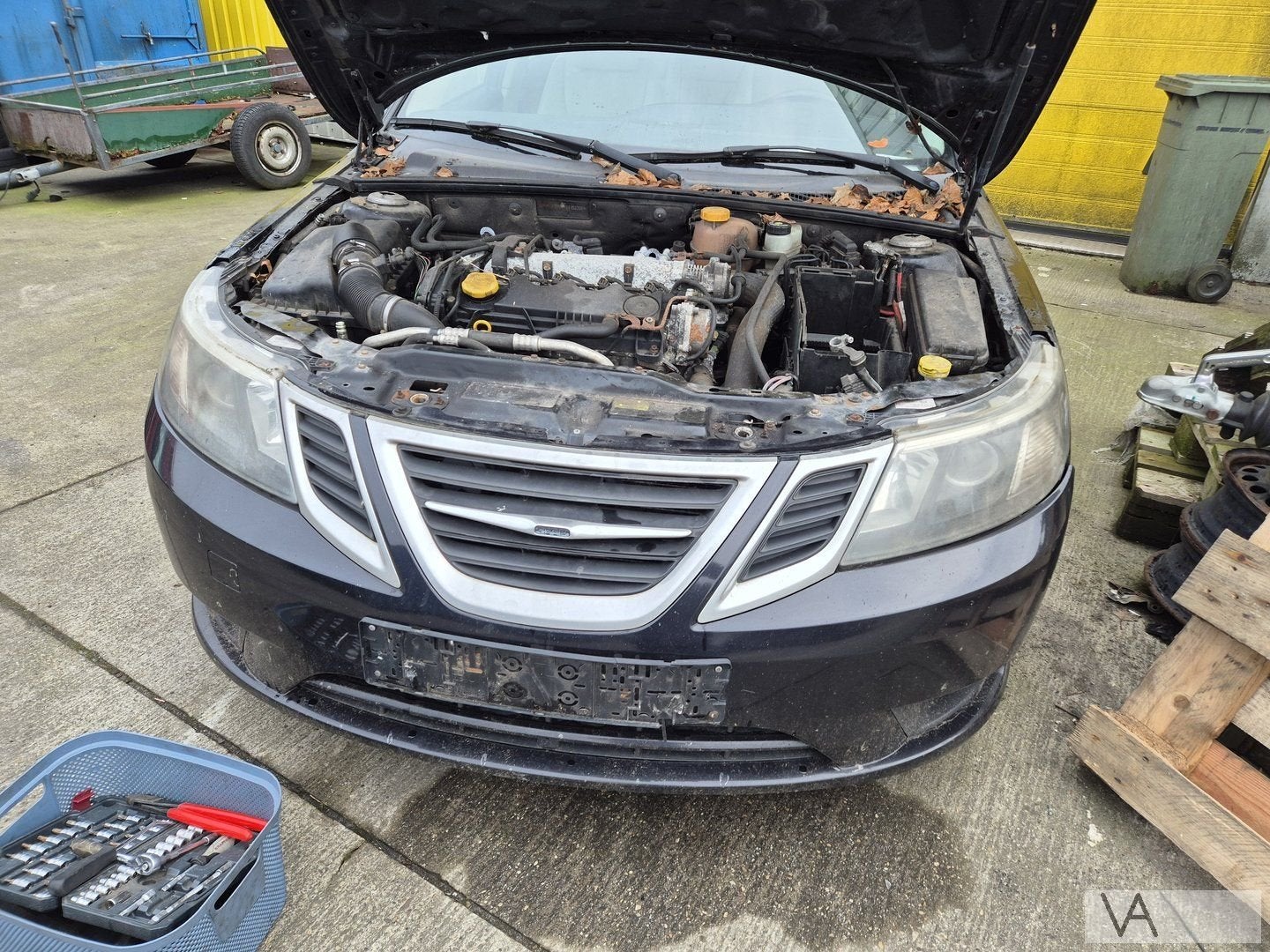 Saab 9-3 facelift voorbumper 2007 tot 2012 zie foto's €250, Gebruikt, -, Voor, -