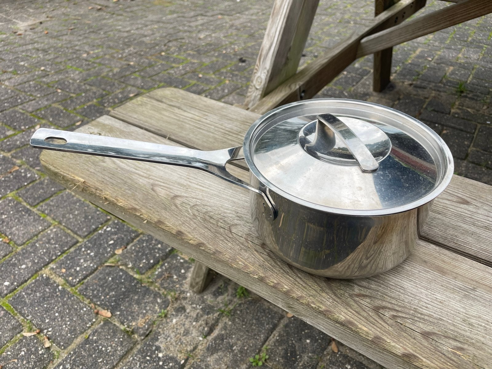 IKEA RVS Steelpan 18cm met deksel, Ophalen, Gebruikt, Met deksel, IKEA