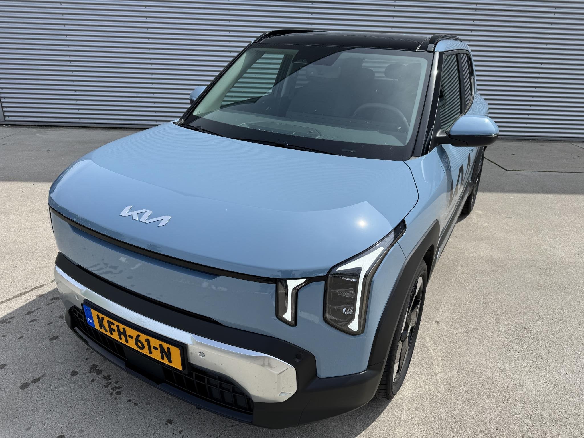 Kia EV2 Plus Advanced 42.2 kWh Demo Edition | Beschikbaar vo, Auto's, Stof, Gebruikt, Blauw, Te koop