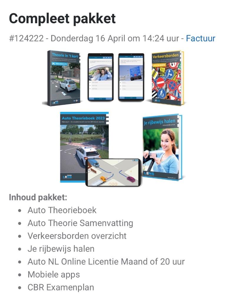 Te koop Theorie Compleet pakket Auto B, Nieuw, Ophalen of Verzenden, ExamenOverzicht, Alpha