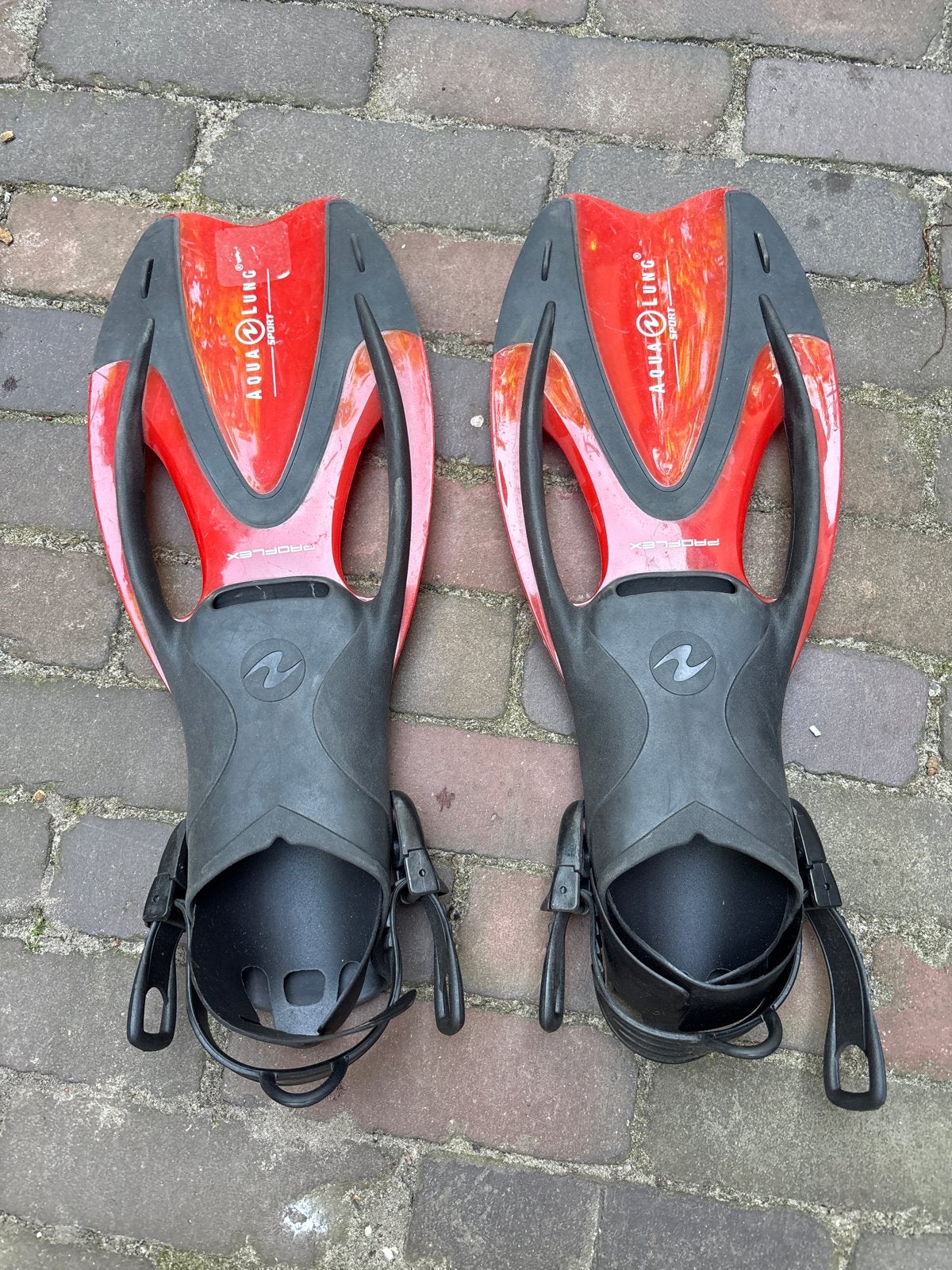 Aqualung Proflex zwemvliezen - verstelbaar Maat 35-39, Ophalen, Gebruikt, Zwem- of Duikvliezen