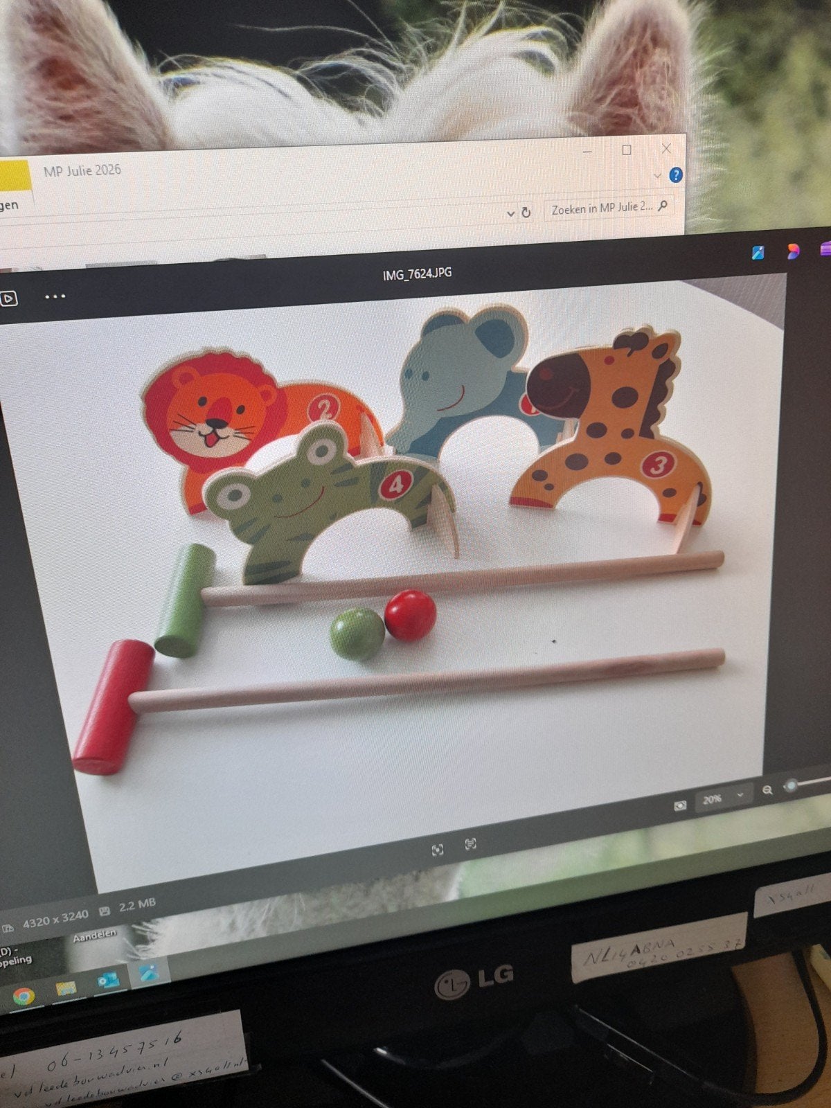 Houten Dieren Croquet Set voor Kinderen, Ophalen of Verzenden, Nieuw, Overige typen