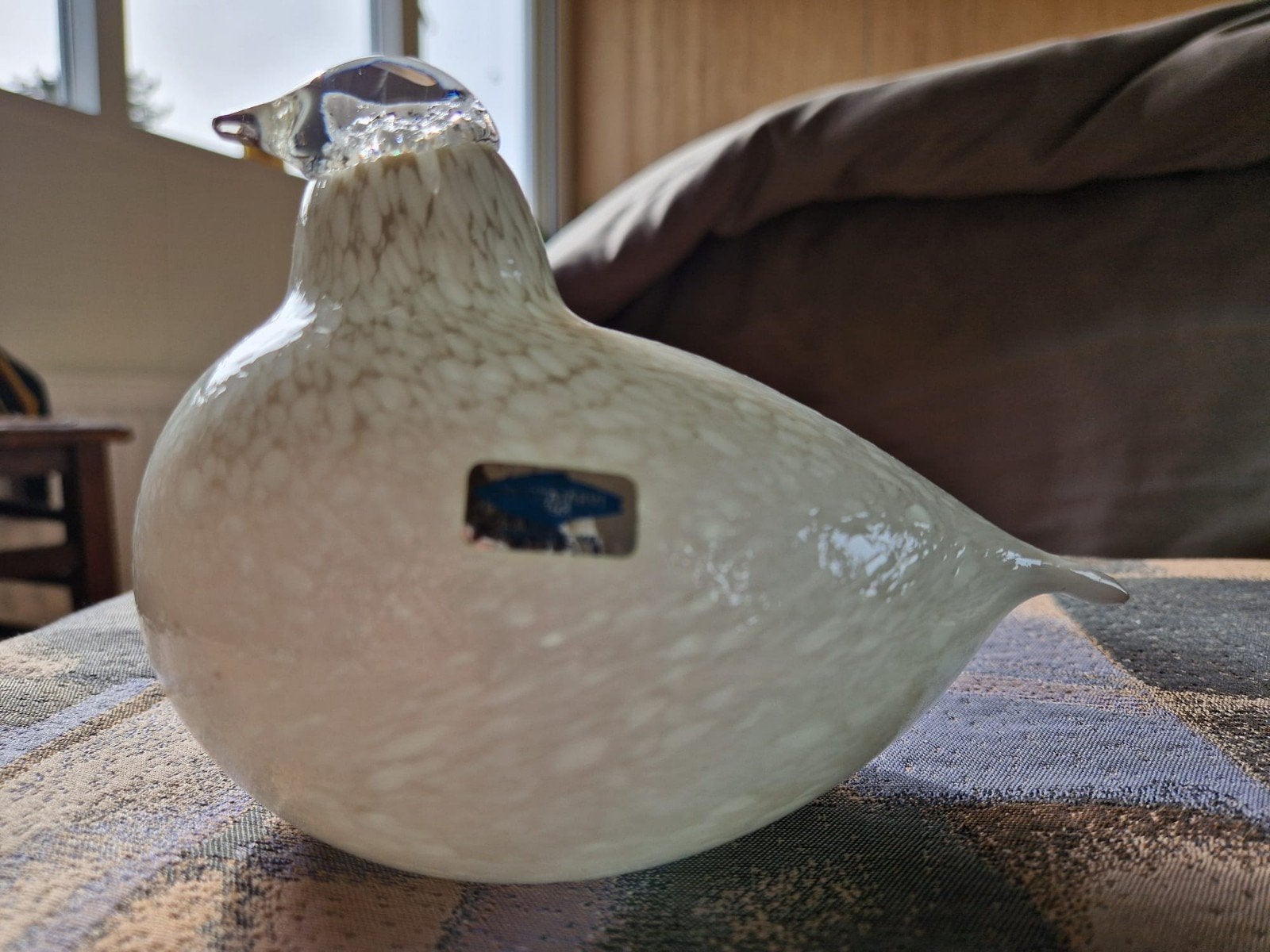 Grote Oiva Toikka Nuutajärvi Vinkku glasvogel, Antiek en Kunst, Antiek | Glas en Kristal, Ophalen of Verzenden