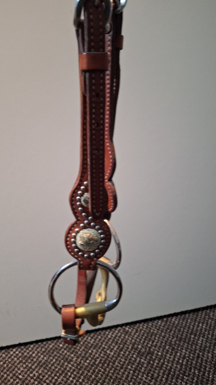 western hoofdstel. cognac kleur  incl bit excl. terugels, Ophalen of Verzenden