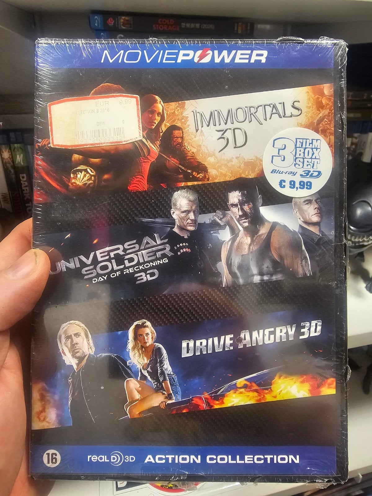 Bluray x3: Immortals 3D, Universal Soldier, Drive Angry 3D, Vanaf 16 jaar, Boxset, Actie, Ophalen of Verzenden