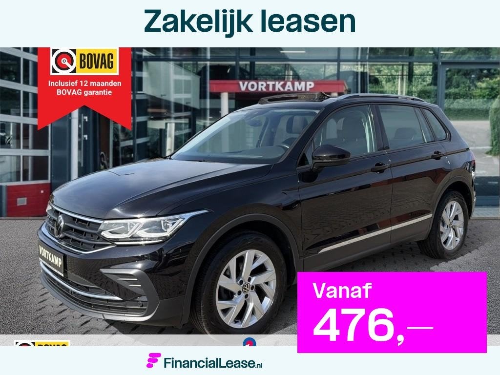 Volkswagen Tiguan 2.0 TDI DSG 4-MOTION LIFE TREKHAAK/PANO-DA, Automaat, Gebruikt, Euro 6, Zwart
