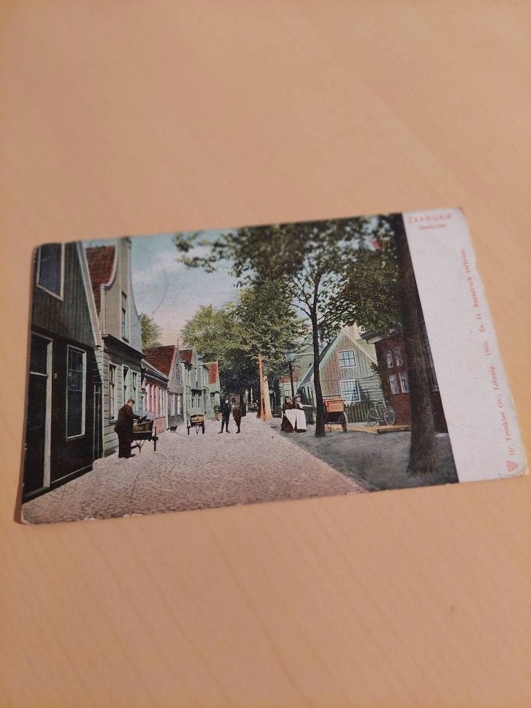 kaart . Zaandam oostzijde, Ophalen of Verzenden, 1920 tot 1940, Gelopen, Stad of Dorp