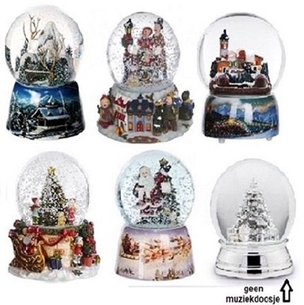 Kerstmuziekdoos sneeuwbal waterbal diverse, Verzenden, Nieuw