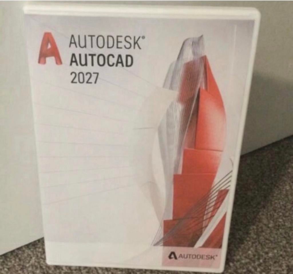 Autocad 2027 origineel exemplaar met permanente licentiecode, Ophalen of Verzenden, Zo goed als nieuw