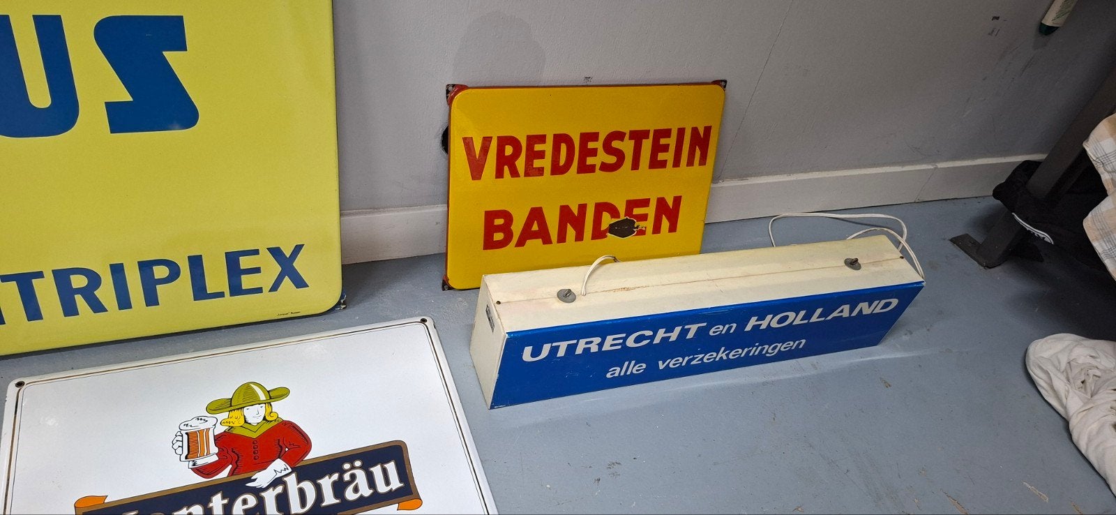 Emaille Vredesteijn reclame bord en meer, Ophalen of Verzenden, Zo goed als nieuw
