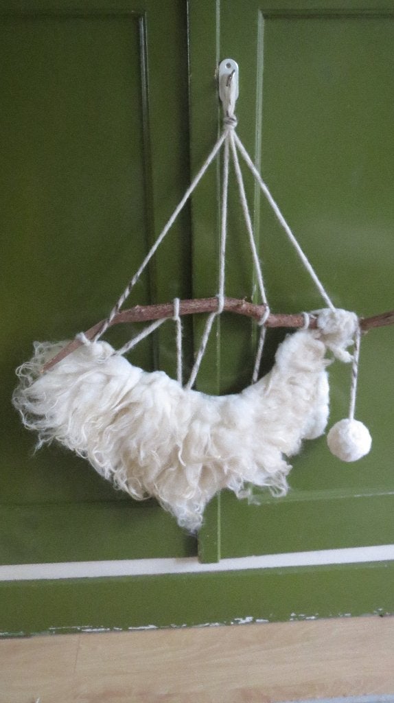 gevilte wol, wandkleed, wandhanger, Walliser Schwarznase, Verzenden, Wandhanger, Nieuw, Natuurlijk materiaal
