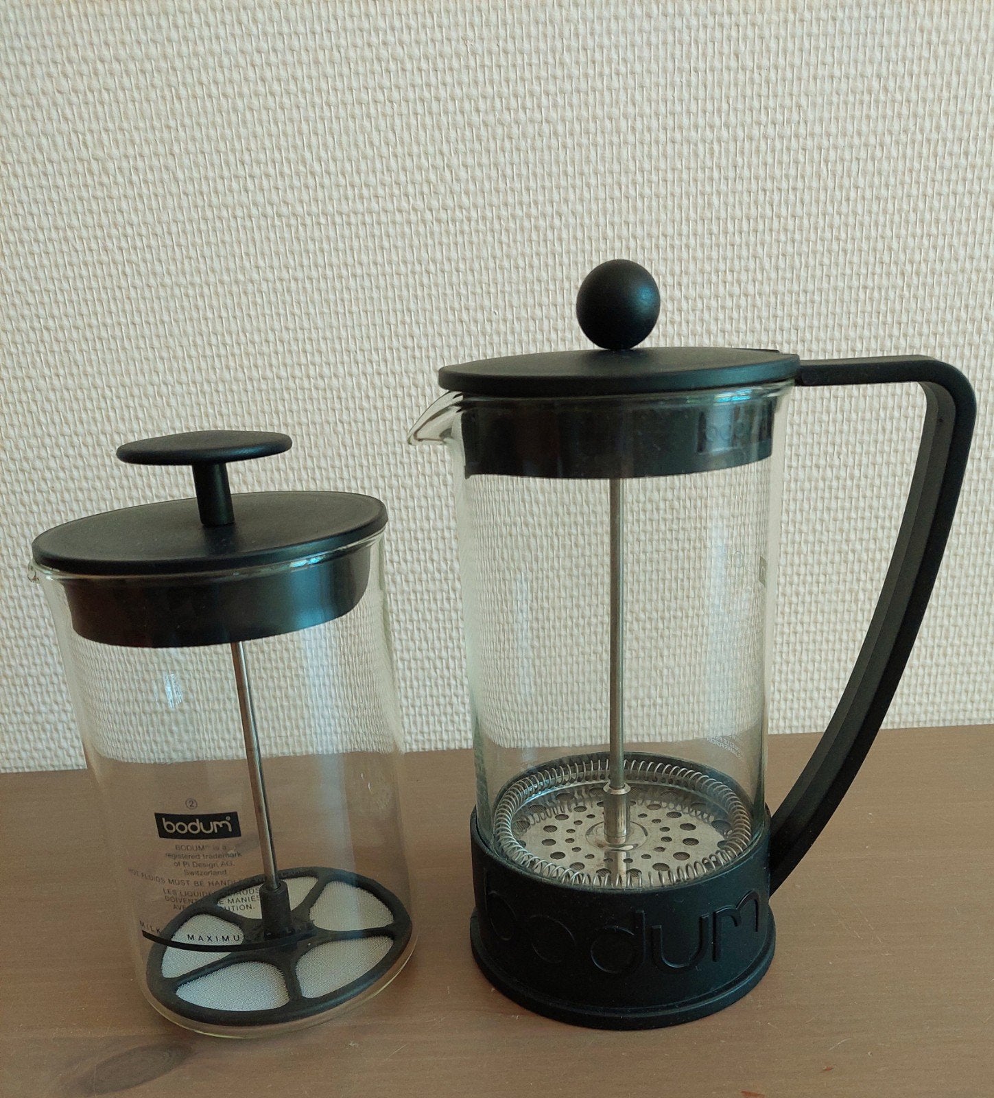 Cafetiere en melkschuimer Bodum, Ophalen