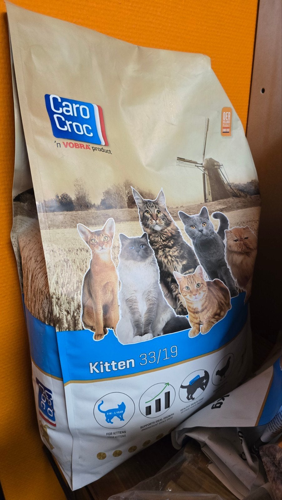 Caro croc kitten 33/19 nieuwe zak, Dieren en Toebehoren, Dierenvoeding, Ophalen of Verzenden, Kat