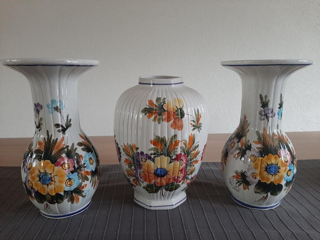 Drie vintage Bassano vazen, Antiek en Kunst, Antiek | Vazen, Ophalen