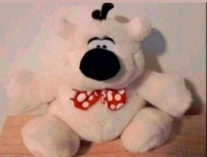 Schattige handpop bommel Hond met Vlinderdas, Ophalen, Zo goed als nieuw, Hond