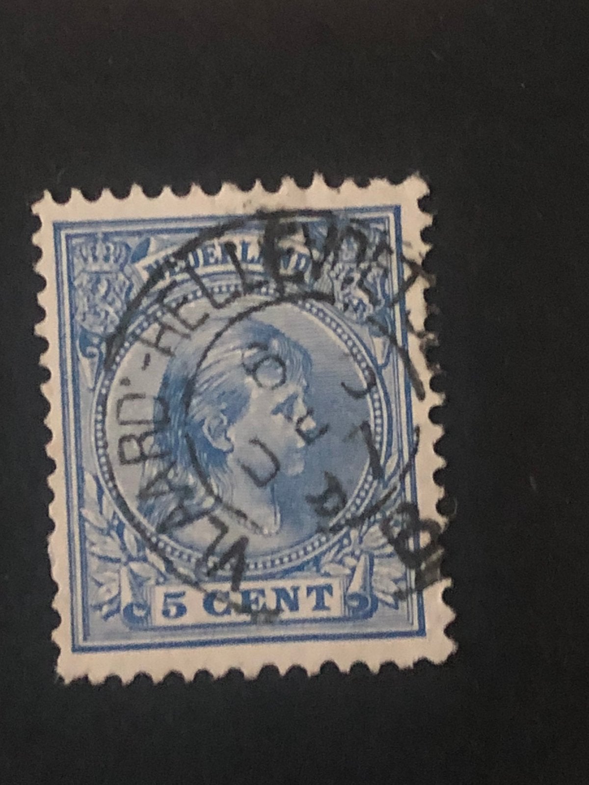 214 kleinrond VLAARD:-HELLEVOETSL, Postzegels en Munten, Brieven en Enveloppen | Nederland, Ophalen of Verzenden
