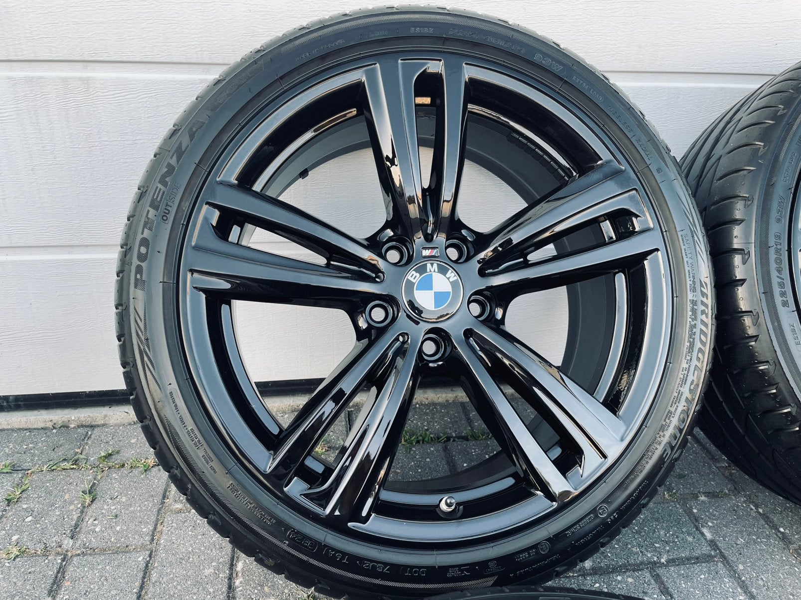 19 Inch Zwarte Originele BMW Breedset Velgen 225/40/19 5x120, 19 inch, Banden en Velgen, Ophalen of Verzenden, Zomerbanden