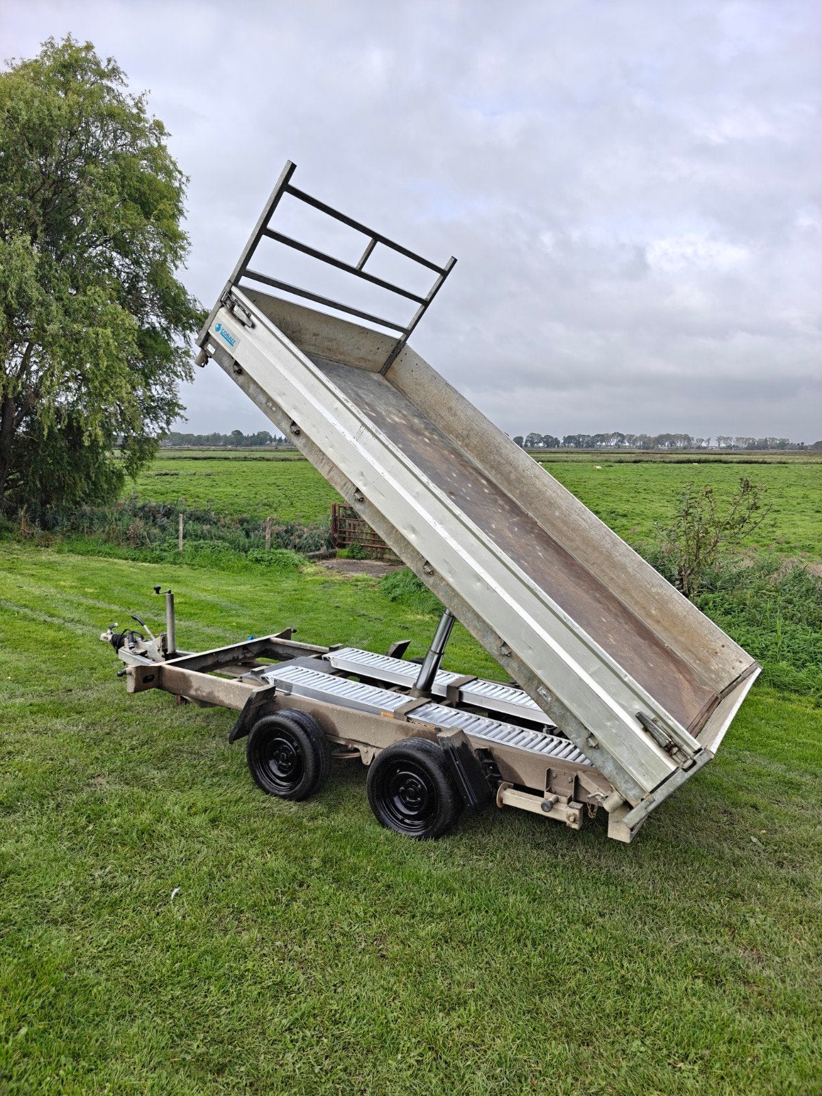 Hapert kipper aanhanger 3500KG Parabool + rijplaten, Auto diversen, Ophalen, Gebruikt