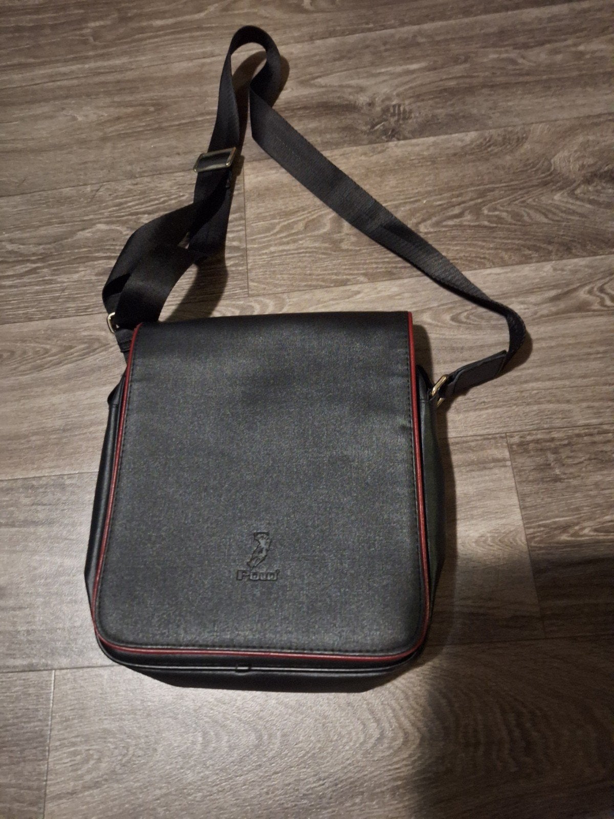 Leren Polo Schoudertas. Nieuw. Vintage., Overige merken, Zwart, Nieuw, Ophalen of Verzenden