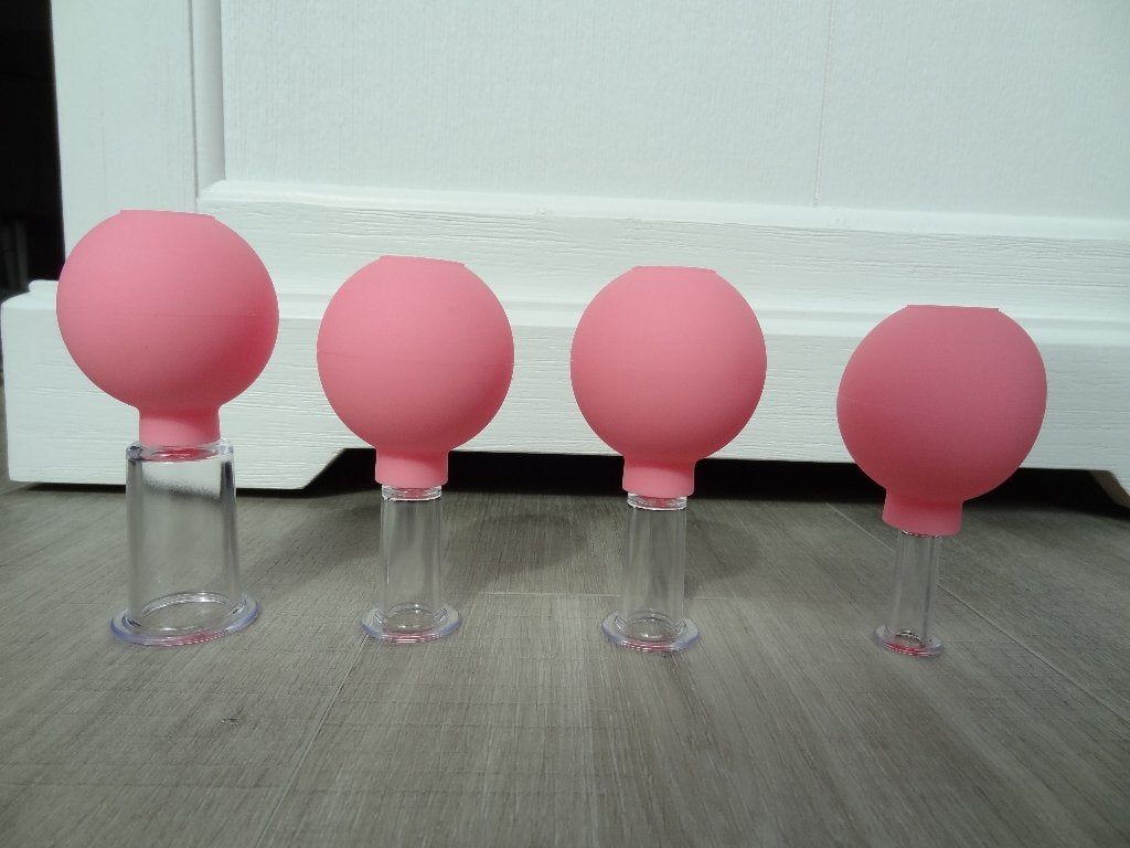 NIEUW! Cupping Set 4 Stuks - Gezicht & Lichaam - Glas >Snell, Ophalen, Nieuw, Apparaat