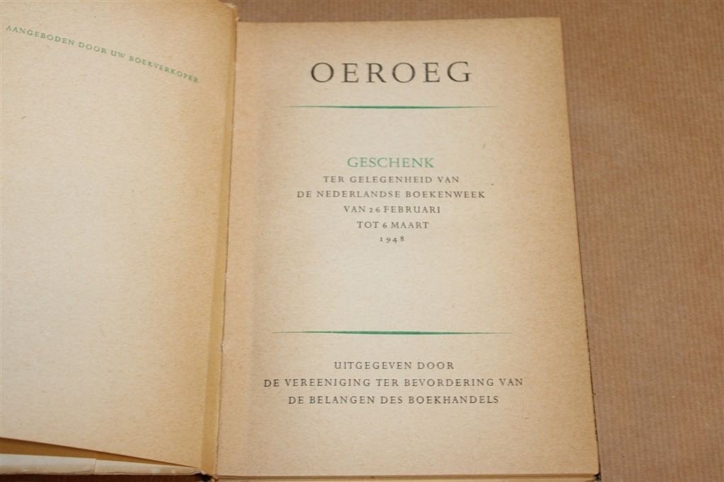Oeroeg — Hella Haasse, Boekenweekgeschenk 1948, Boeken, Boekenweekgeschenken, Ophalen of Verzenden, Gelezen