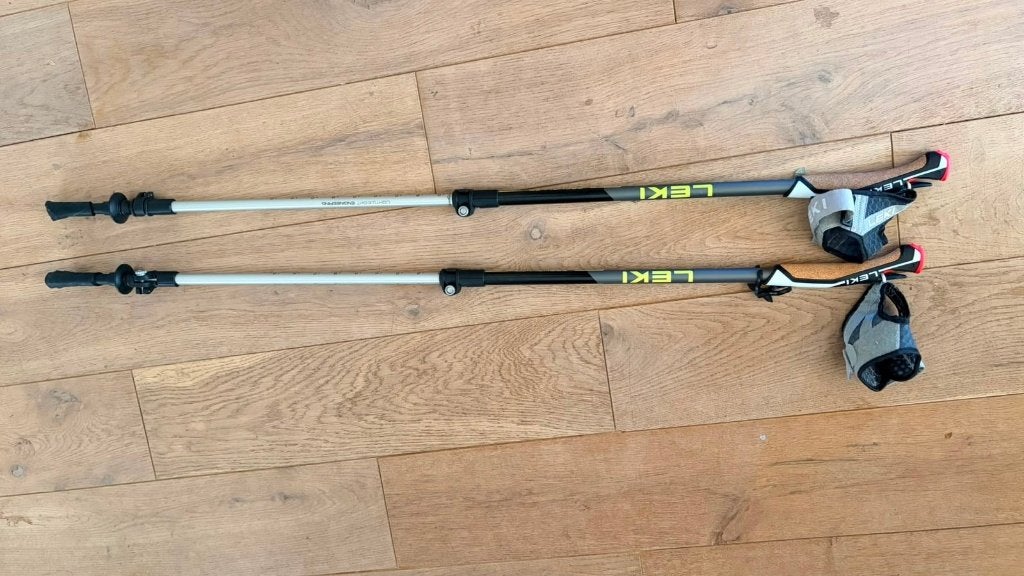 LEKI Nordic Walking stokken Speed Lock, Ophalen, Verstelbaar, Gebruikt