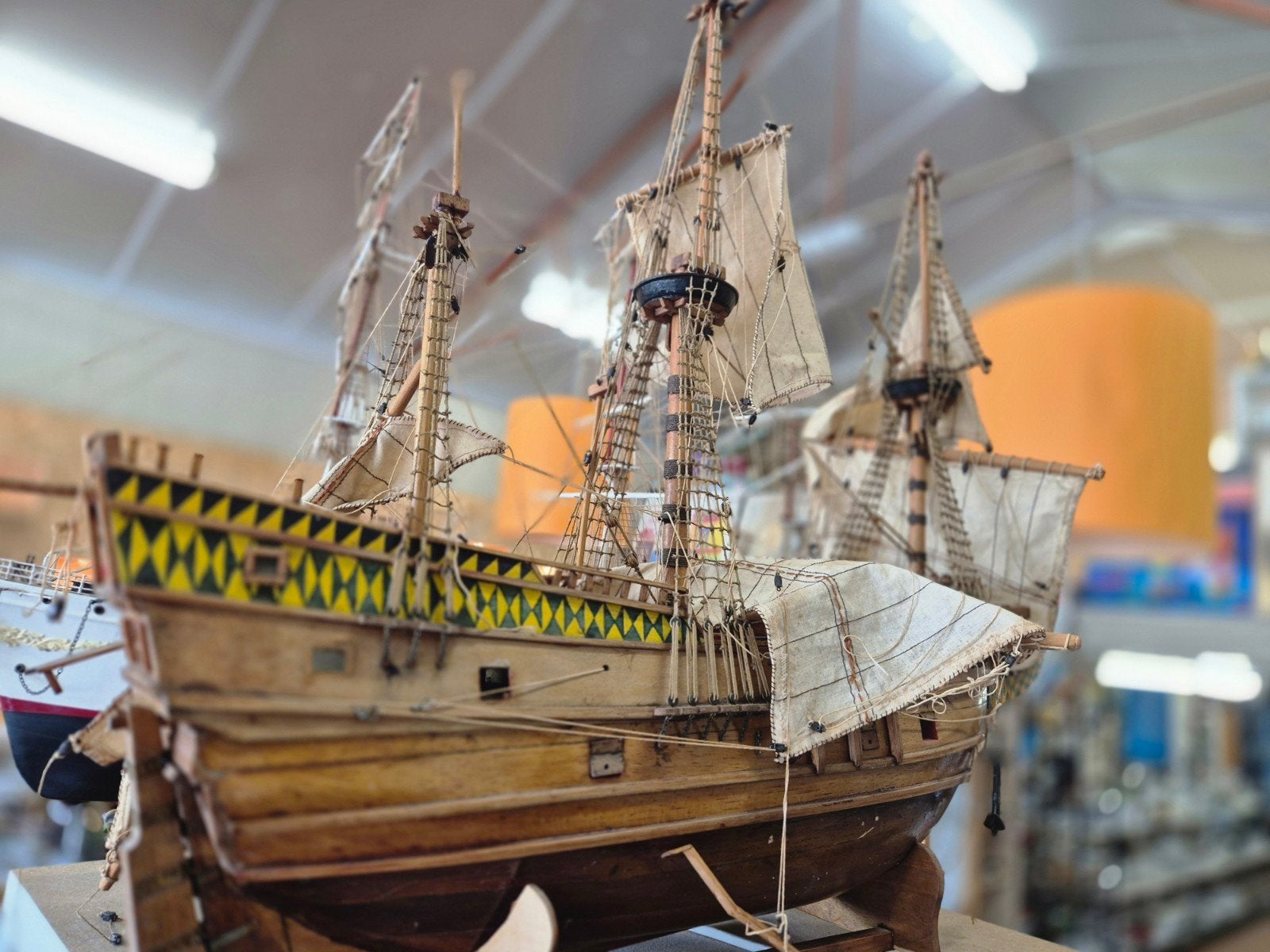 Modelbouw schip "Mayflower", Ophalen, Gebruikt