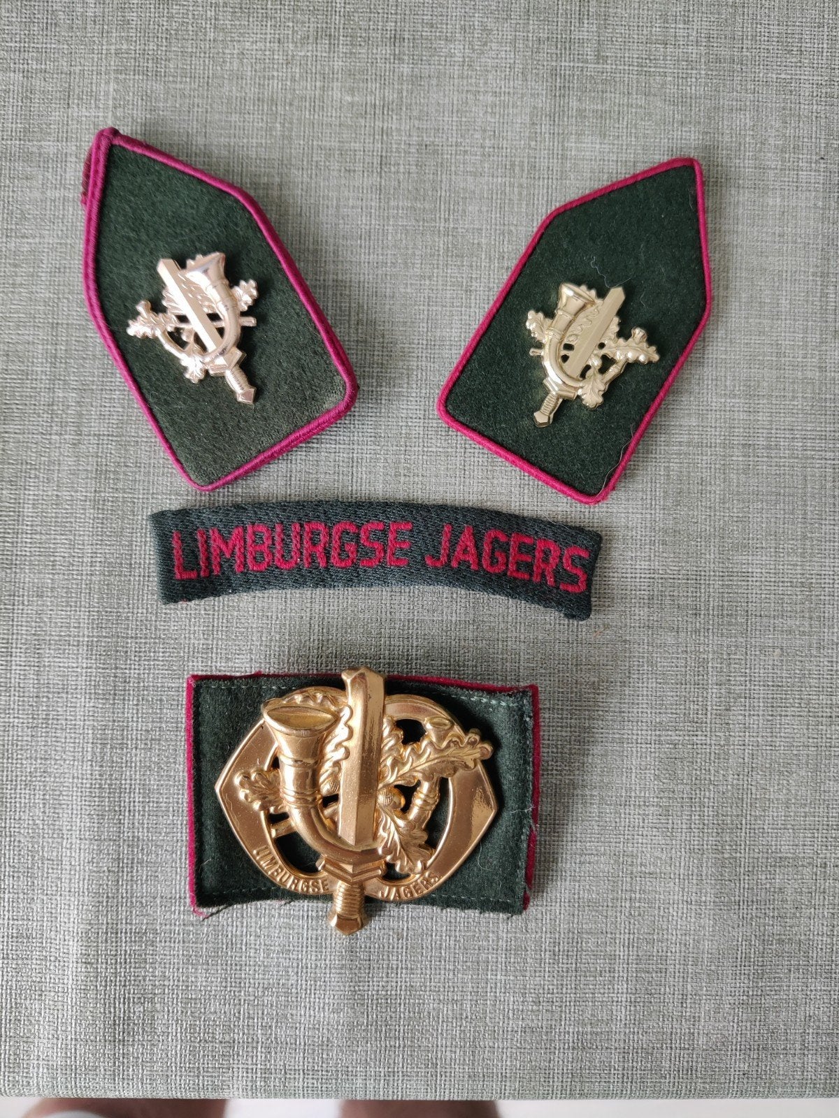 Setje limbursche jagers, Verzenden, Landmacht, Nederland, Embleem of Badge