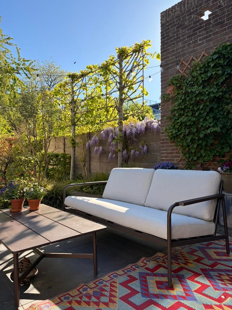 Karwei loungebank tuinbank bank maxime nieuw, Tuin en Terras, Ophalen, Zo goed als nieuw, Hout