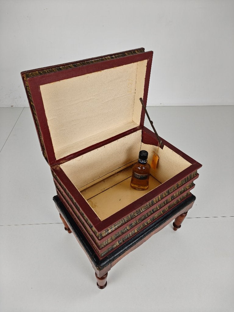 Leren nepboeken doos op standaard – Engels, ca. 1830, Ophalen of Verzenden