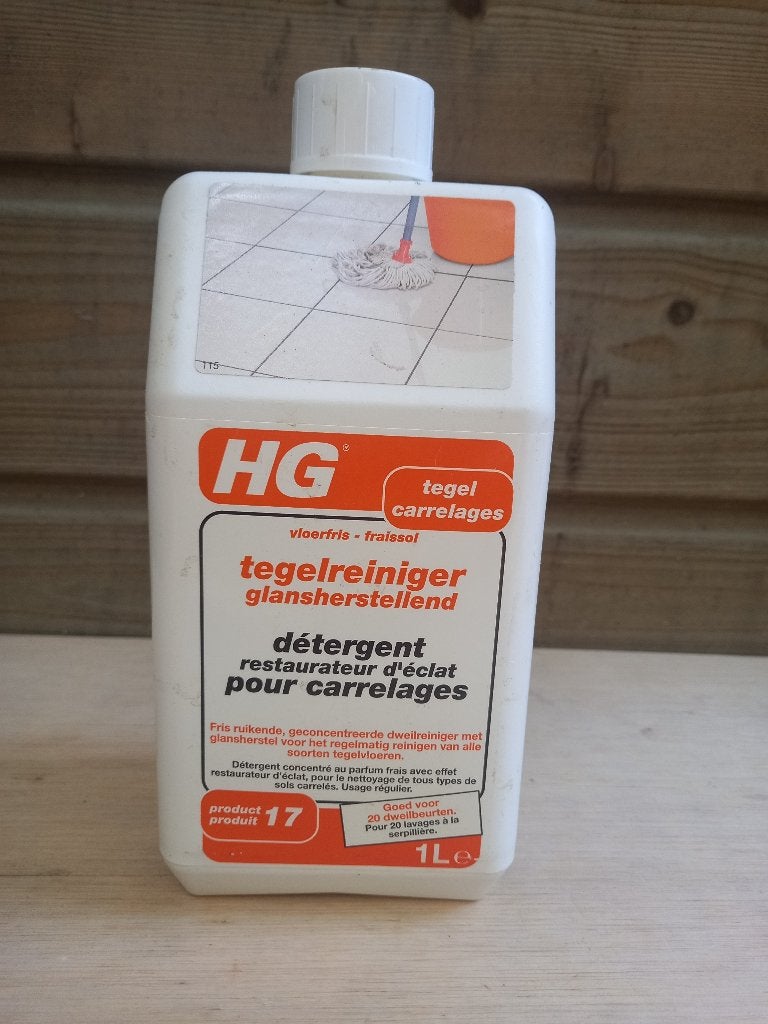 HG tegelreiniger glans herstellend, volle fles, 1liter, Ophalen, Schoonmaakmiddel