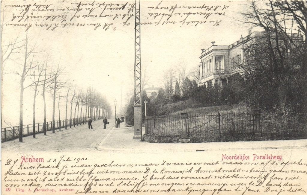 Arnhem - Noordelijke Parallelweg - 1903 gelopen, Verzamelen, Verzenden, Voor 1920, Gelopen, Gelderland
