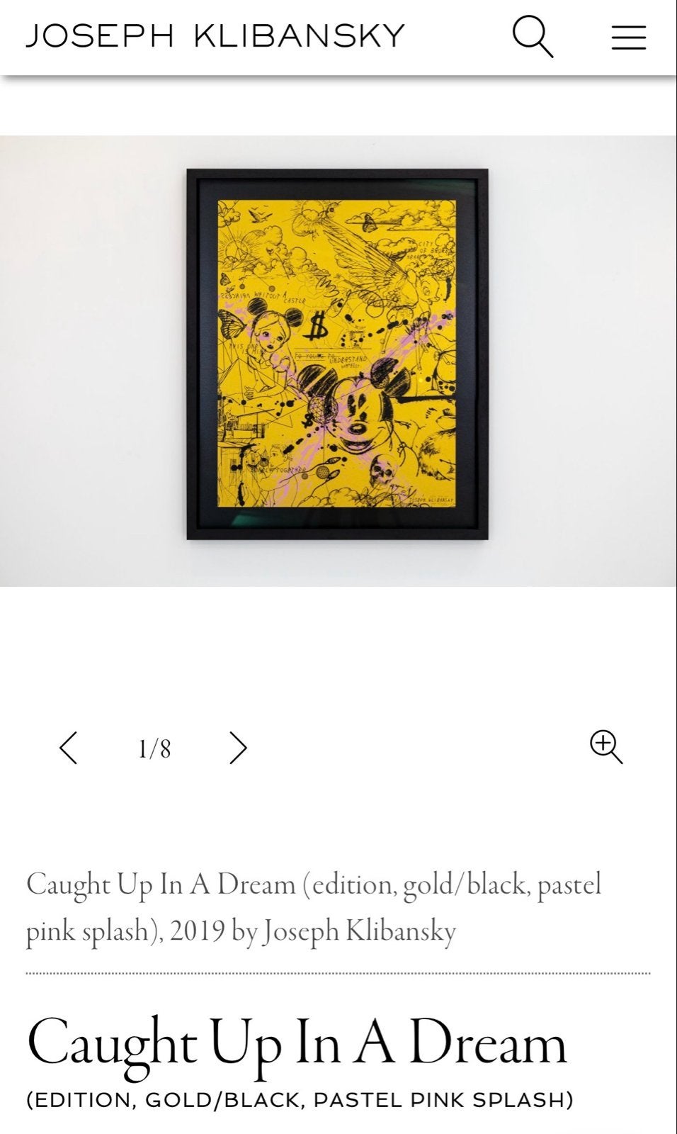 Joseph Klibansky - Caught Up In A Dream, Ophalen, Papier/karton, Gesigneerd, Gemengde techniek