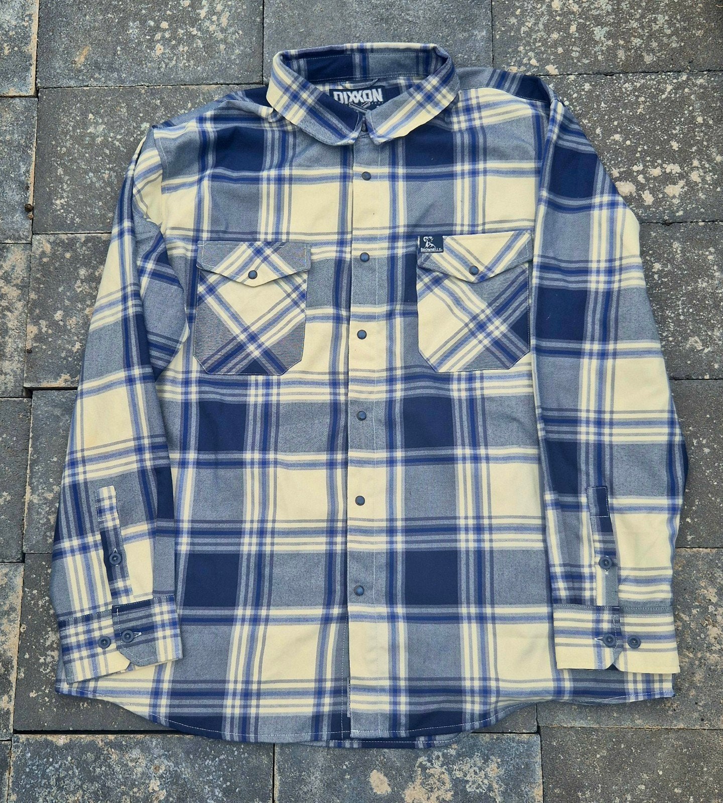 Dixxon Brownells flannel overhemd XXXL 3XL, Ophalen of Verzenden, Gedragen, Blauw, Overige halswijdtes