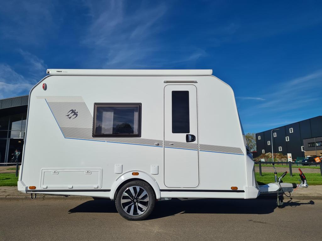 Knaus Yaseo 340 PX Cassetteluifel, Caravans en Kamperen, Overige typen, Tot en met 2, Bedrijf, Treinzit