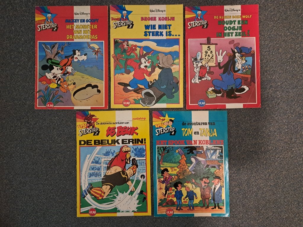 Donald Duck + Eppo Superstrip 5x diverse strips, ook los, Boeken, Stripboeken, Meerdere stripboeken, Ophalen of Verzenden, Gelezen