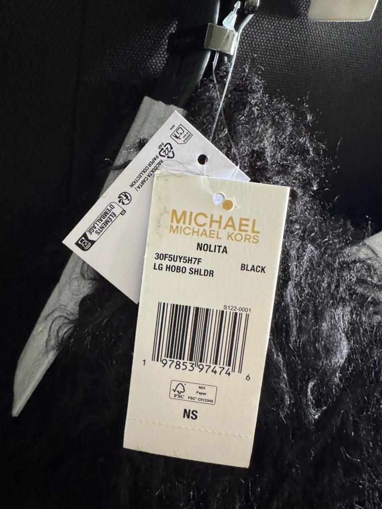 Michael Kors Nolita Hobo Schoudertas Zwart, Ophalen of Verzenden, Nieuw, Zwart, Schoudertasje