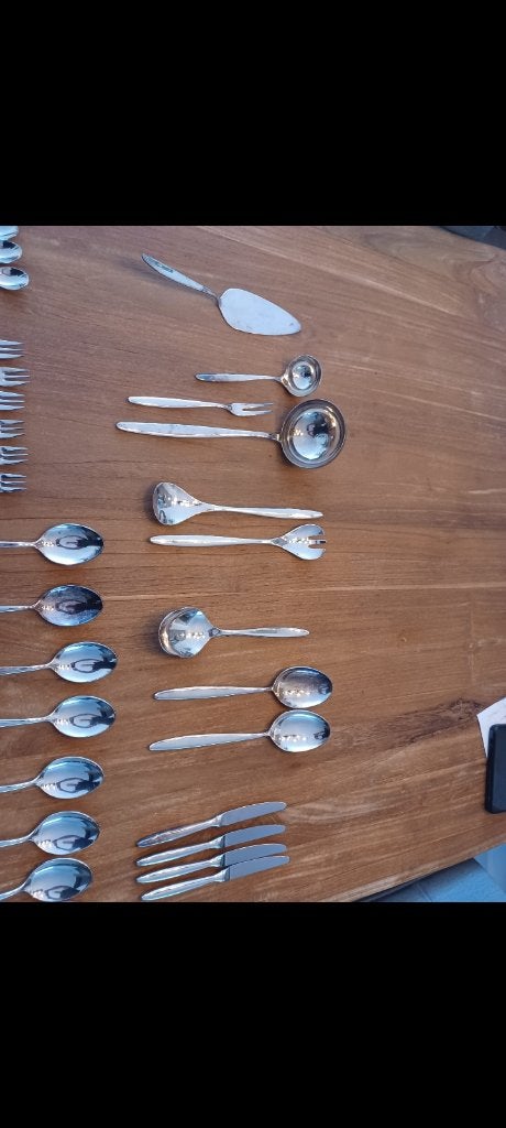 Christofle Orléans bestekset 65-delig zwaar verzilverd., Ophalen