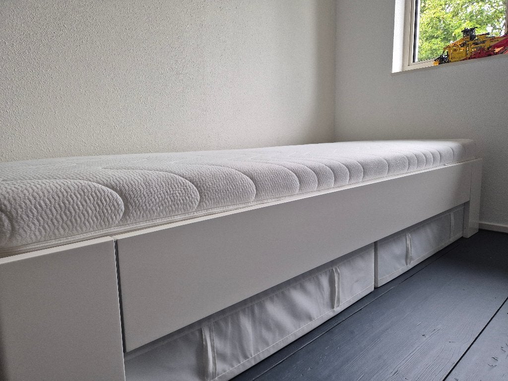 Bed Fresh 400 met Bossflex lattenbodem en matras 1 persoons, Ophalen, Overige materialen, 90 cm, Eenpersoons