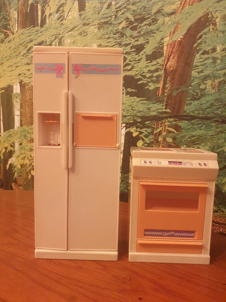 vintage barbiemeubelset, Ophalen of Verzenden, Gebruikt