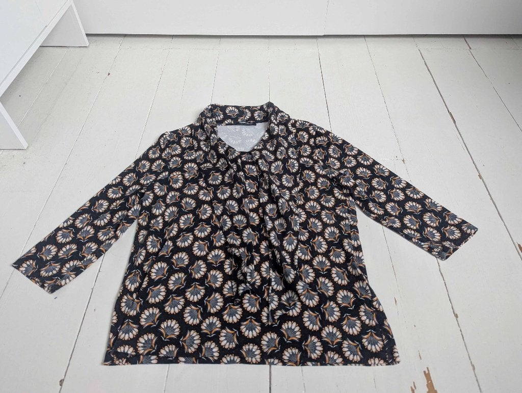 Blouse met print van Frank Walder, Kleding | Dames, Meerkleurig, Maat 42/44 (L), Ophalen of Verzenden, Gedragen
