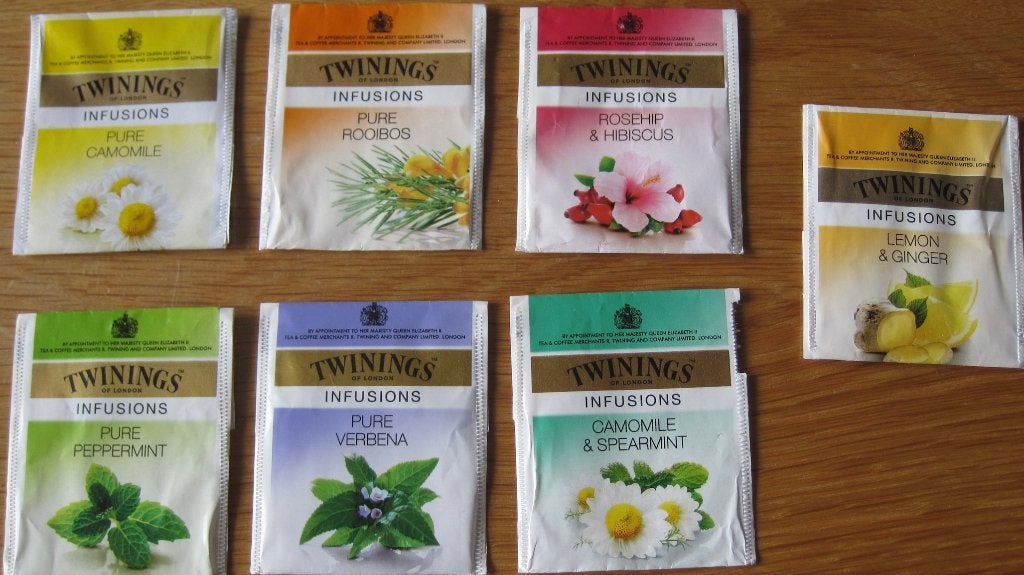 Zeven verschillende theezakjes van Twinings infusion, Verzenden, Theezakje(s)