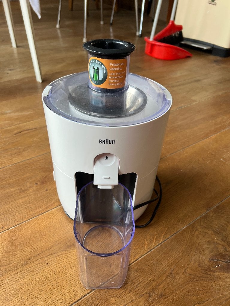 Braun sapcentrifuge - Zo goed als nieuw, Witgoed en Apparatuur, Juicers, Ophalen of Verzenden, Zo goed als nieuw, Elektrisch, Sapcentrifuge
