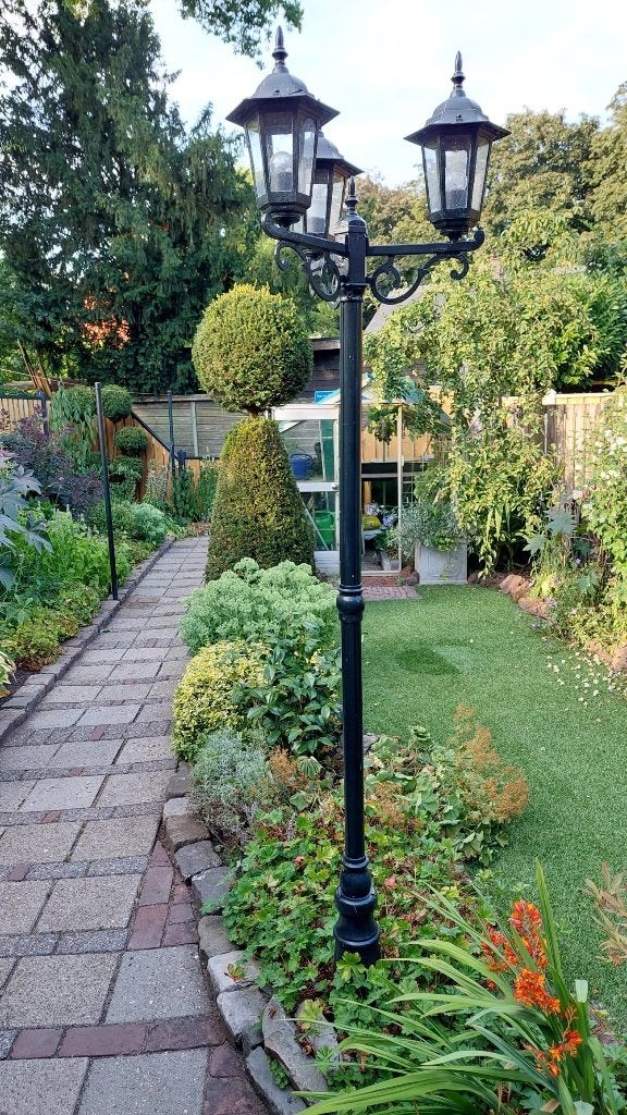buiten lantaarn, Tuin en Terras, Buitenverlichting, Ophalen, Gebruikt, Staande lamp, Aluminium