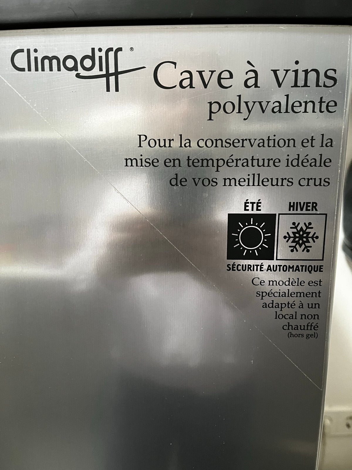 Climadiff Cave à vins polyvalente - Wijnkoelkast, Ophalen, 200 liter of meer, 60 cm of meer, 160 cm of meer