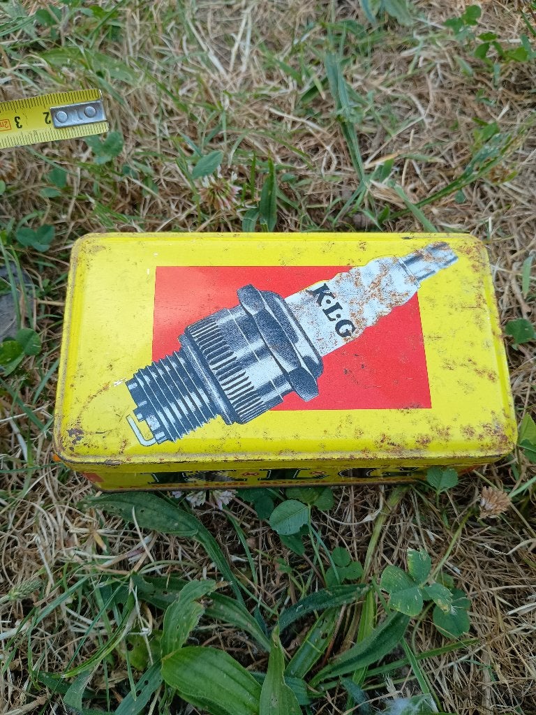 KLG blik geel simca citroen 2CV panhard, Ophalen of Verzenden, Gebruikt, Overige, Overige merken