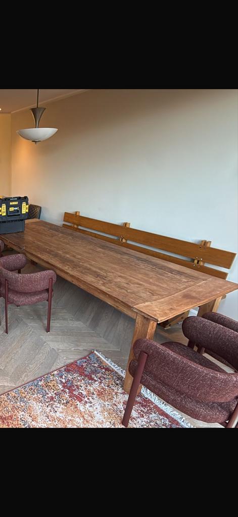 Robuuste Eettafel 275 cm Lang - Perfect voor Grote Gezinnen, Ophalen, 100 tot 150 cm, 200 cm of meer, Zo goed als nieuw