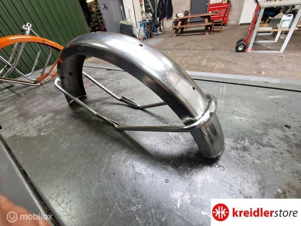 Kreidler voorspatbord 17 inch RVS origineel 1973-1982, Gebruikt, Kreidler, Ophalen of Verzenden, Kreidler