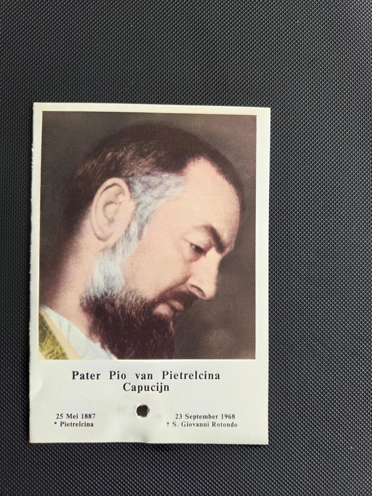Gebedskaart Pater Pio van Pietrelcina - Capucijn, Verzamelen, Ophalen of Verzenden, Zo goed als nieuw, Kaart of Prent, Christendom | Katholiek