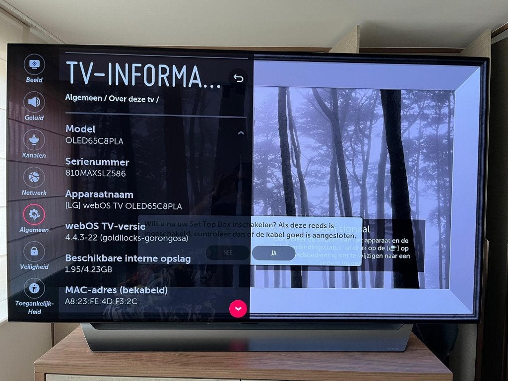 LG OLED65C8PLA – 65inch 4K OLED, Ophalen, 50 Hz, OLED, Zo goed als nieuw